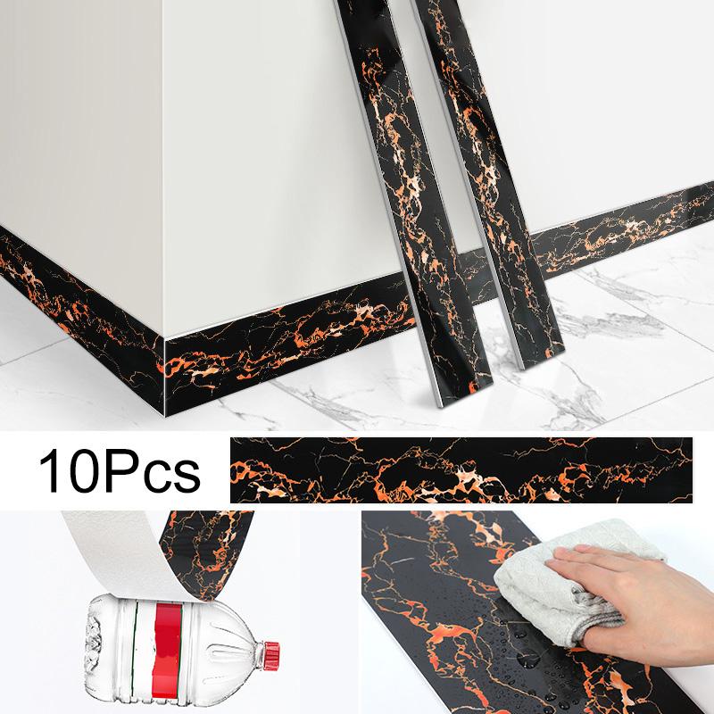 10 шт. Мраморный узор НОВЫЙ Плинтус Бордюр Домашний декор Линия талии Обои Угловая линия для стен Самоклеящаяся Отбивная линия для подоконника