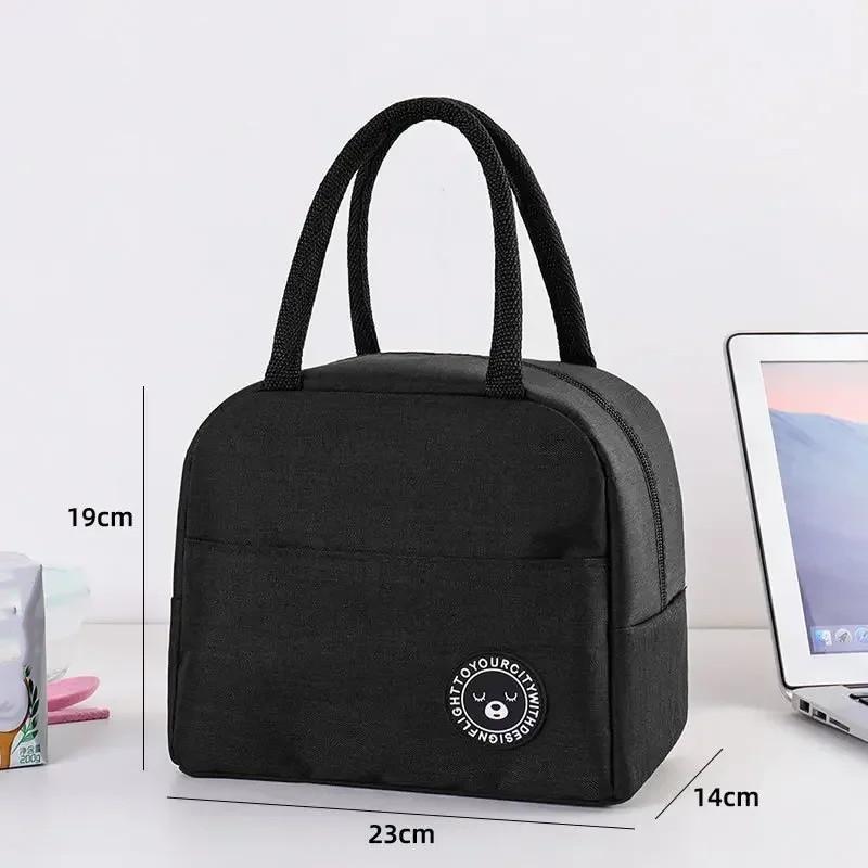 Сумки-тоут для ланча, термоизоляционная сумка для хранения ланч-бокса, детская школьная сумка для ланча, сумка для хранения пикника, большая вмести...