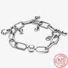 New S925 Sterling Silver Bracelet Snake Buckle Bracelet For Charm Diy Women Gift Making