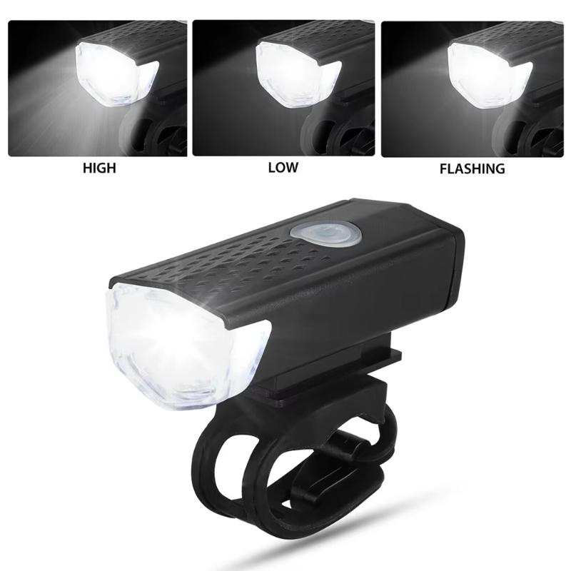 USB Rechargeable Bicycle Headlight and Taillight Waterproof for Enhanced Nighttime Safety