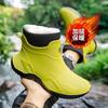 New rain shoes short tube men's adult waterproof shoes women's rain boots non-slip wear-resistant velvet warm fashion water boots