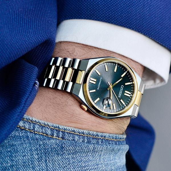 Citizen Унисекс NJ0154-80H ( Часы CITIZEN COLLECTION Механические) Круглые часы серебряные аналоговые