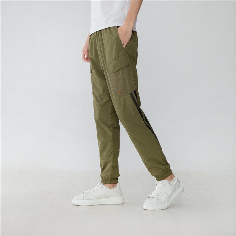 adidas Трикотажные спортивные штаны мужские, цвет хаки, H65368