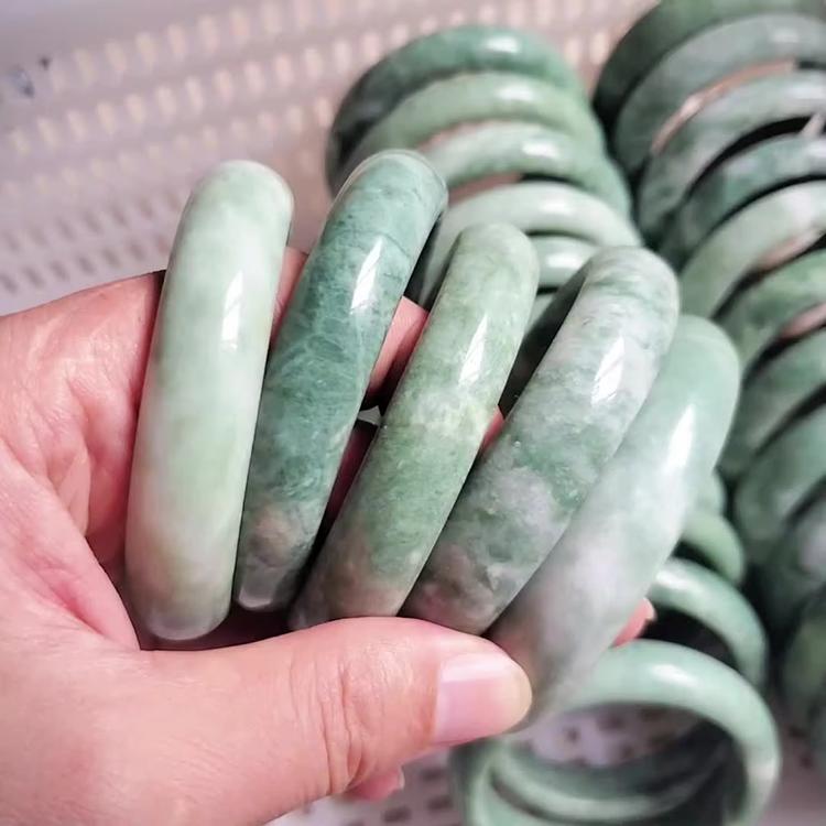 Women's Fashion Bracelet Bangle Green Natural Stone Jade Real Jade Jewelry