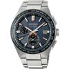 Men's SBXY053 (ASTRON NEXTER Solar Radio World Time Men's Metal Band) Round Watch Silver