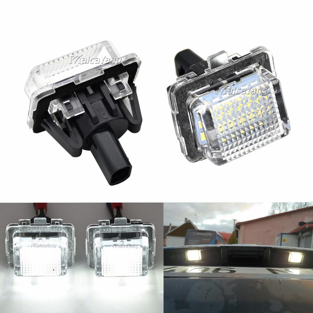 1Pair For Benz LED License Plate Light For Benz W204 (5D) W207 W212 W216 W221 6000K 12V 18 LED License Lights Car Accessories