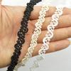 3m/118in Each Pack Clothing Curtain Sewing Accessories Lace Trims Handmade DIY White Fabric Cruve Braided Ribbons Crafts Hat Decoration Black