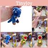 Dinosaur Plush Keychain With Metal Chain And Silver Keyring For Car And Bag Decor