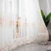 Тюль с 3D-вышивкой и цветочным узором | Роскошный европейский дизайн | Верхние части с люверсами, бисерные веревки и кружевные подзоры | Спальни и гостиные