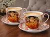 Porcelain Cups 2 Pcs. Klimt Judith 250 + Saucers - Heritage Of Art