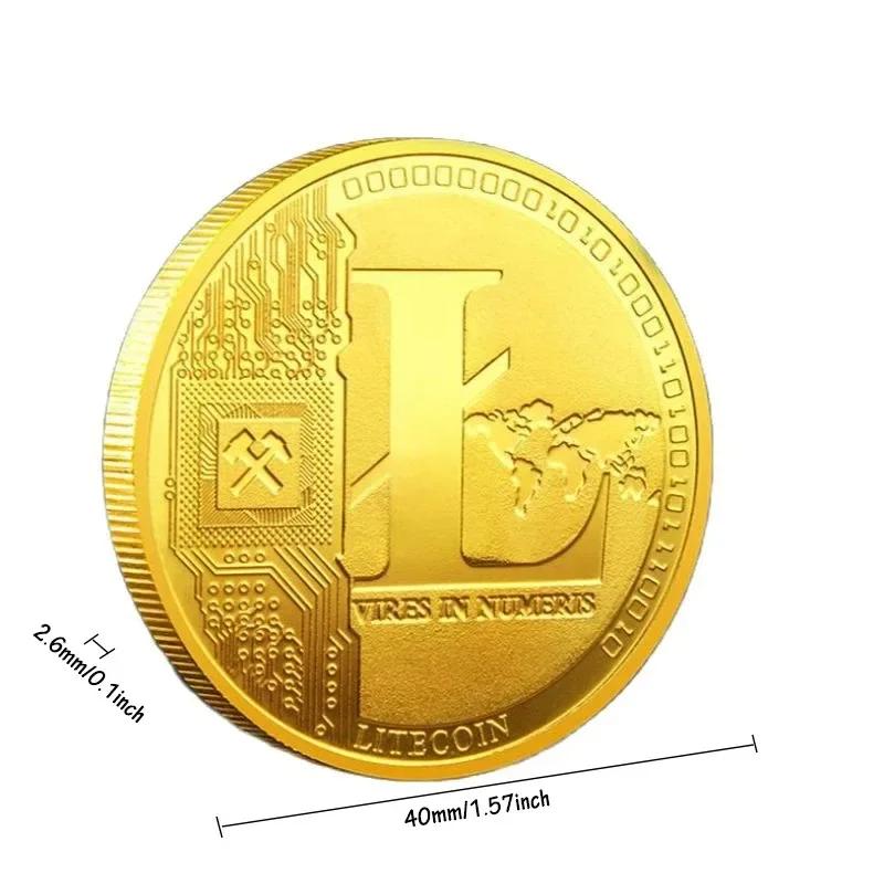 Litecoin Coin Коллекция памятных монет Виртуальная счастливая монета Сувениры Украшения для дома Поделки Украшения для рабочего стола Отличный подарок