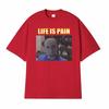 Life Is Pain Jerma Funny Meme Graphic TShirt Unisex Women Retro Summer Fashion Oversized T Shirt Tops Short Sleeve Cotton T Shirts