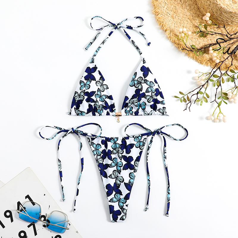 New Sexy Tiger Stripes String Micro Bikini Swimsuit Women Swimwear Female Beach Swim Wear Bathing Suit Bikini Set
