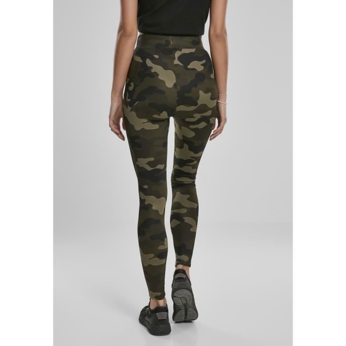 Legging Femme - Urban Classic - Camo Waist - Taille Haute - Ajustée - Rouge