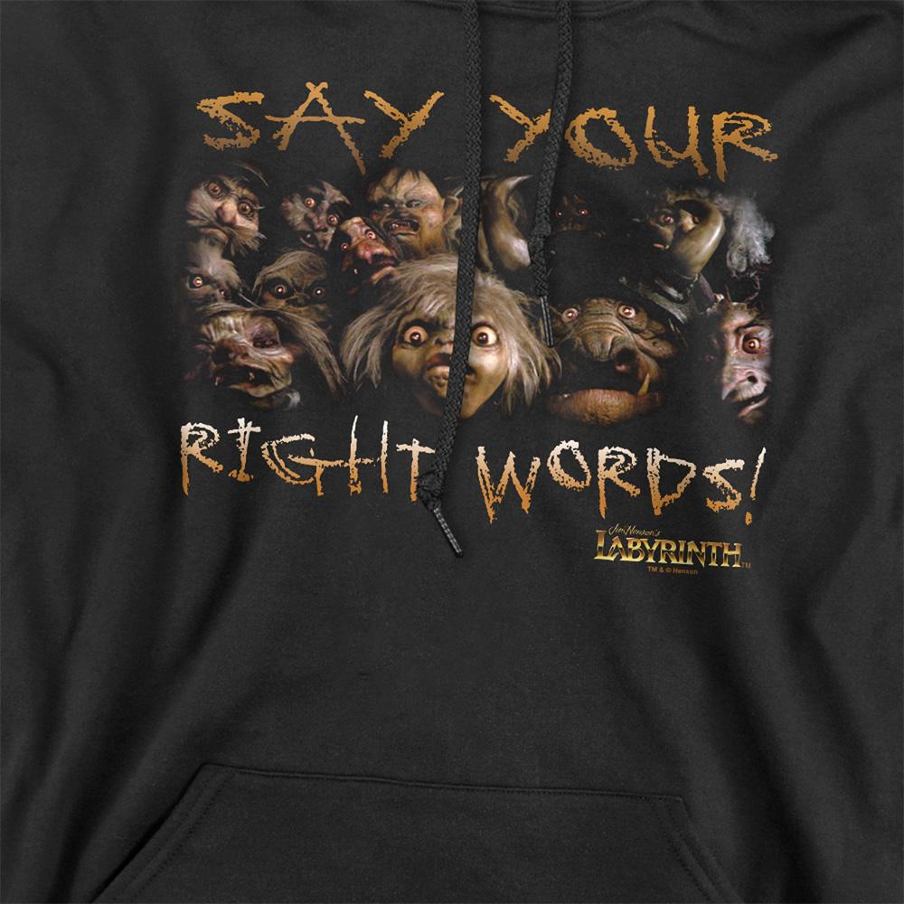 Labyrinth Unisex Adult Say Your Right Words Hoodie