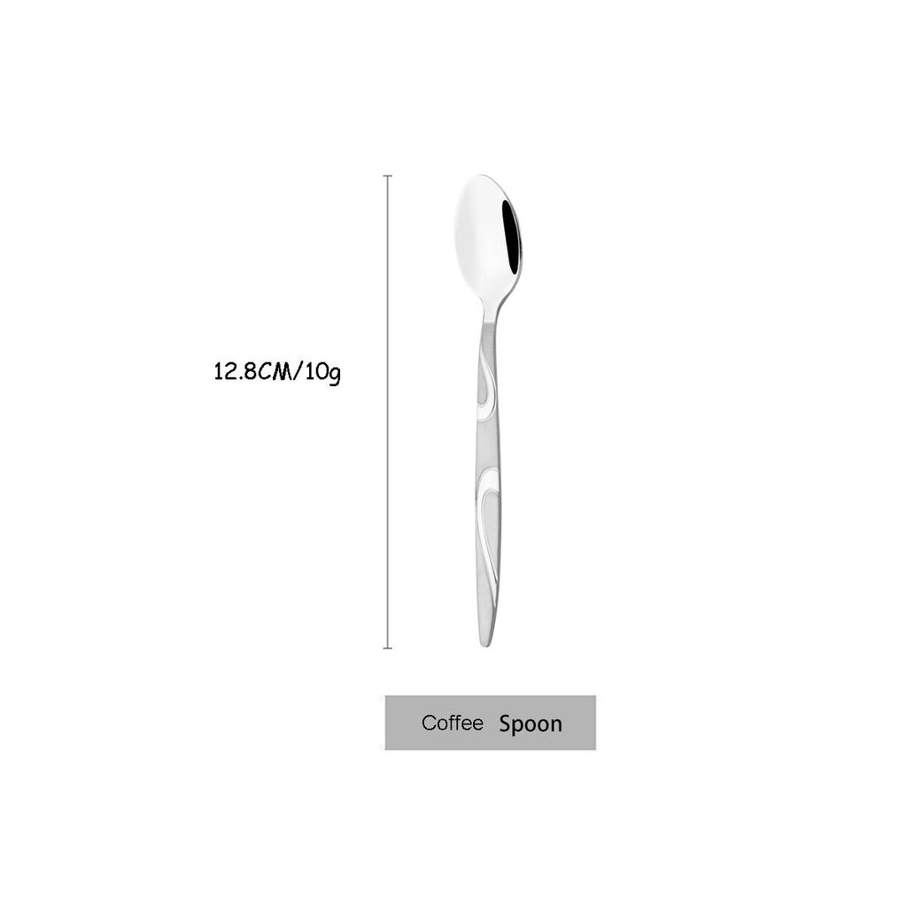 Винтажный зеркальный набор столовых приборов, столовая посуда из нержавеющей стали, столовые приборы, нож, вилка, ложка для мороженого, креативная десертная ложка, набор посуды