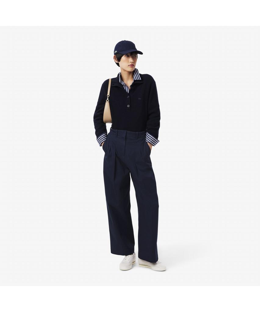 LACOSTE Женские Широкие Хлопковые Брюки Чинос со Стрелками Hf2445-55N 166
