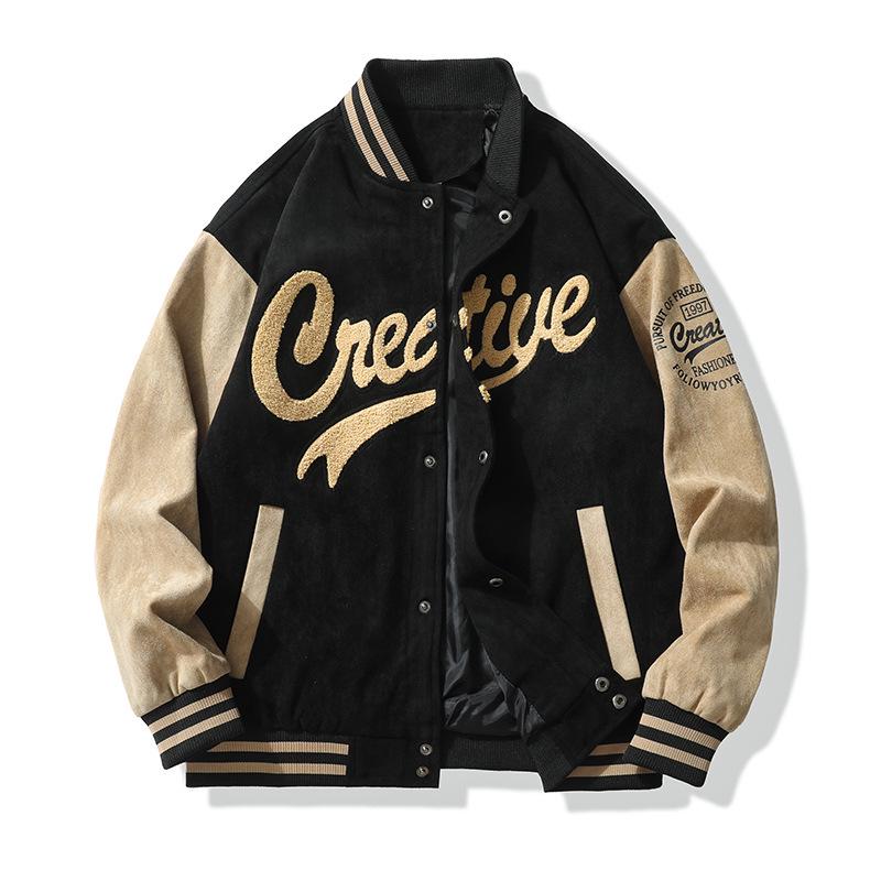 Мужская бейсбольная куртка свободного покроя — модный стиль осень/зима