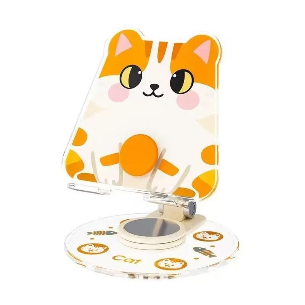 Acrylic Animal Phone Stand 360° Rotatable Phone Bracket Universal Cell Phone Holder Home Office