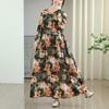 Long Sleeve Plus Size Cotton Vintage Floral New In Dresses for Women Casual Loose Spring Summer Autumn Dress