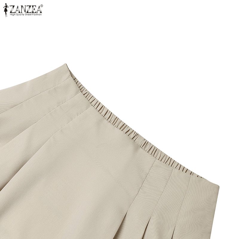 ZANZEA Женские повседневные свободные летние юбки с эластичной резинкой на талии