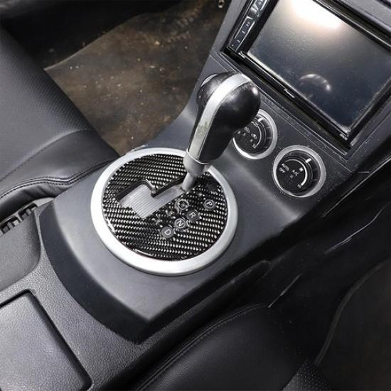 Carbon Fiber Interior Gear Shift Panel Cover Trim Fit For Nissan 350Z 2003-2006