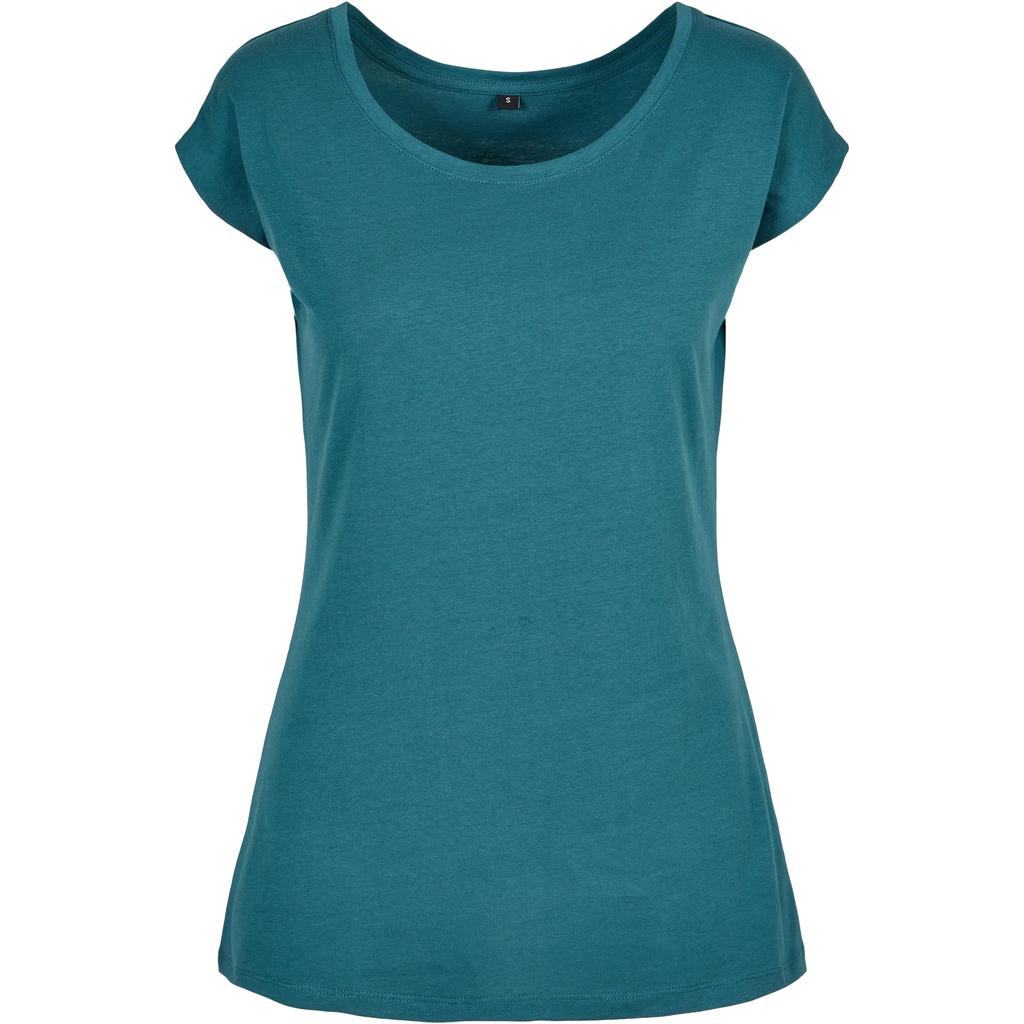 Build Your Brand Womens/Ladies Wide Neck T-Shirt