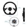 D-образный гоночный автомобиль Drifting Flat Dish рулевое колесо 6 болтов ручка винил кожа и алюминий с кнопкой звукового сигнала для автомобиля