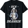 Винтажная футболка Ben Drankin' Funny 4th Of July с принтом пьющих президентов - Мужская летняя хлопковая футболка с графическим рисунком