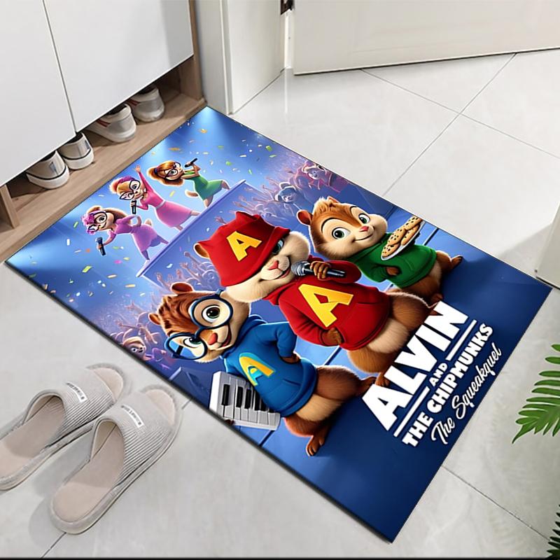 Alvin and the Chipmunks Printed Carpetrugfor Office Chair Living Room Bedroom Kitchen Room Decor Gifts