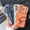 Матовый Для Magsafe Магнитный Держатель Кронштейн Чехол Для iPhone Air 17 16 E 15 14 13 12 11 Pro Max Plus Ударопрочный Броня Жесткая Крышка