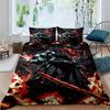 This Three-piece Anime Print (Kimetsu No Yaiba) Bedding Set—including A Duvet Cover and Two Pillowcases—is The Perfect Holiday