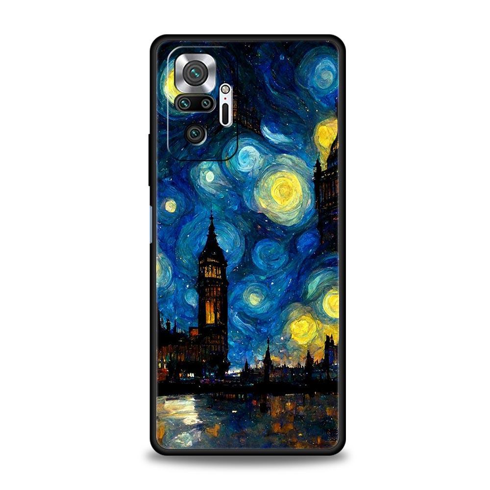 Чехол для телефона "Звездная ночь" Ван Гога для Xiaomi Redmi Note 13 12 5G 11 10 Pro Plus 4G 9S 9 8 7 9T 13C 12C 10C 9C 9A Силиконовый чехол