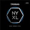 Струны D'Addario NYXL Plain Steel .026 для электро- и акустических гитар, NYS026, Набор из 5 штук
