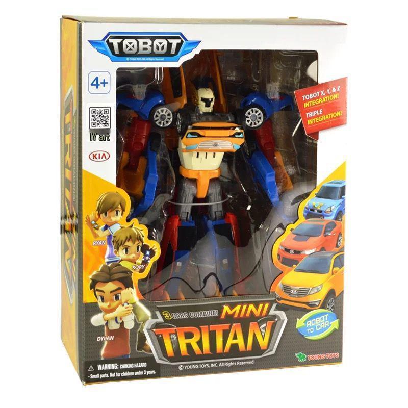 Корейские трансформирующиеся братья Тобот: Тройная Комбинация 3 Штуки - Образовательная Аниме-Игрушка Машина-Робот для Детей