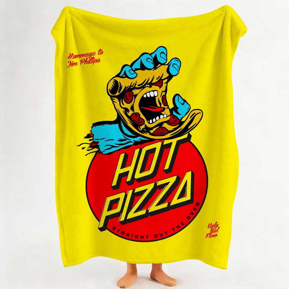 Food P Pizza H Hut Throw Flannel Throw Blanket Suitable for Sofa Living Room Bedroom