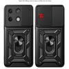 Чехол Armor для Xiaomi Poco X6 Pro C65 C40 M6 M5 F6 F5 X5 X4 F4 GT, защита объектива с кольцом, магнитный держатель, бизнес-чехол с полной защитой