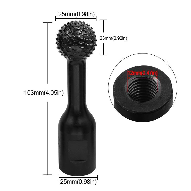 Ротационный рашпиль угловая шлифовальная машина напильник для шлифовки дерева резьба по дереву диаметр головки 20/25/30 мм сферическое вращающееся шариковое полировальное сверло