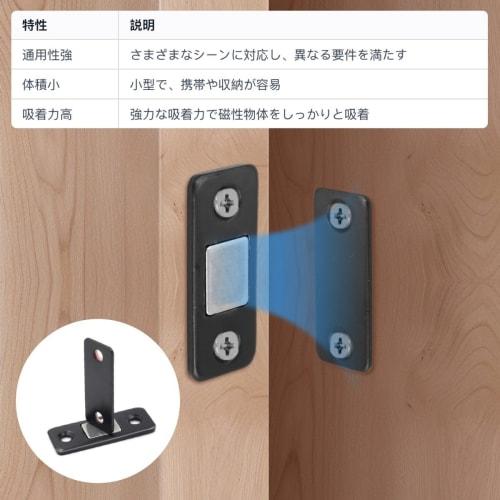 Winova Magnetic Catch Latches, Stainless Steel, Ultra-Thin, Pack of 8, for Drawer Magnets, Cabinet Door Magnets, Sliding Doors, and Furniture Door Sto