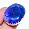 Blue Druzy ручная работа 925 стерлингового серебра подарочное ювелирное кольцо размер 7 C7p59