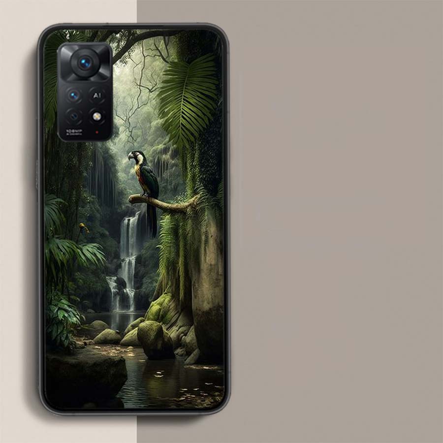 Parrot Bird Rainforest Phone Case For Redmi Note 14+ 13 Pro Plus 14C 13C 12C 12 10A 10C 10 9 8 9A 9C 9T 8A 7 Pro Xiaomi Capa Cov