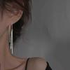Sparkling Tassel Ear Line Women's Fashion Versatile Simple Personality Long Tassel Design Earrings