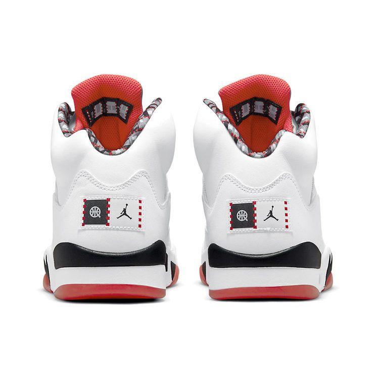 Air Jordan 5 Retro Quai 54 2021 Мужские кроссовки Белый Университет-Красный Черный DJ7903-106