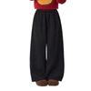 Girls' Fleece-Lined Casual Wide-Leg Winter Pants