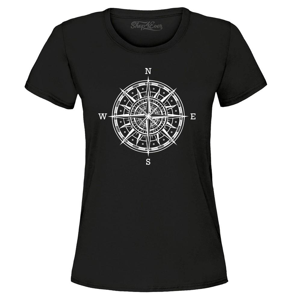 Compass Traveling North South East West Women's T-Shirt Vacation Shirts