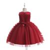 Kids Christmas Dresses For Girls Elegant Princess Wedding Dress Children Vintage Evening Party Dress Christmas Prom Formal Dresses