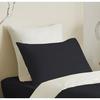 Pack complet 4 pièces Noir/Blanc réversible housse de couette pour lit 90 x 190 cm
