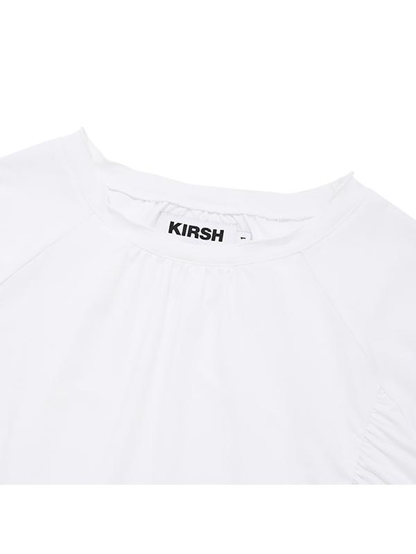 KIRSH Shirred Slim Fit T-Shirt [White]