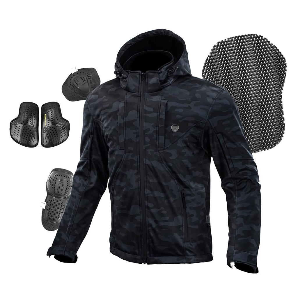 KOMINE Защитная мягкая куртка-парка для мотоциклов Neo Navy XL JK-6022