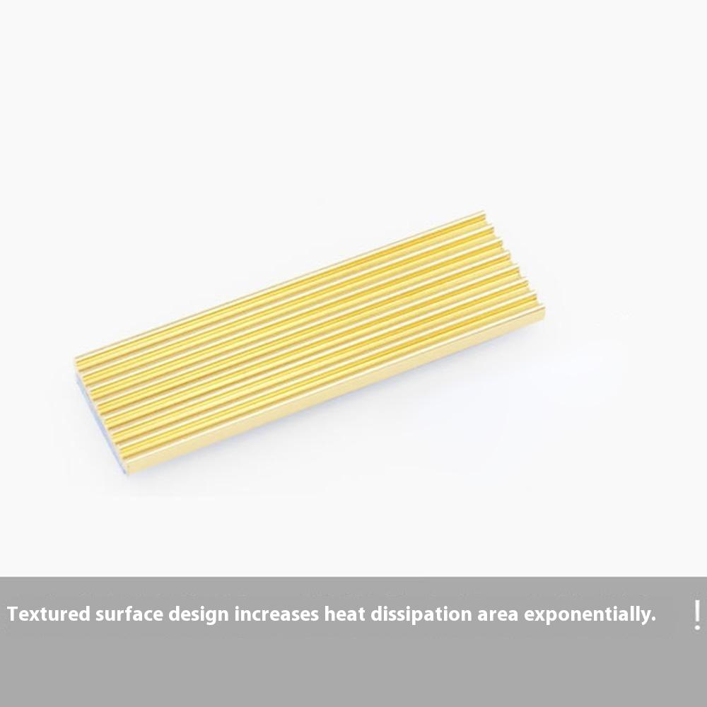 JEYI N80 M.2 NVMe SSD Heatsink 2280 Cooling Aluminum Pad Thermal Silicone Gel Heat Sink for PC- Black